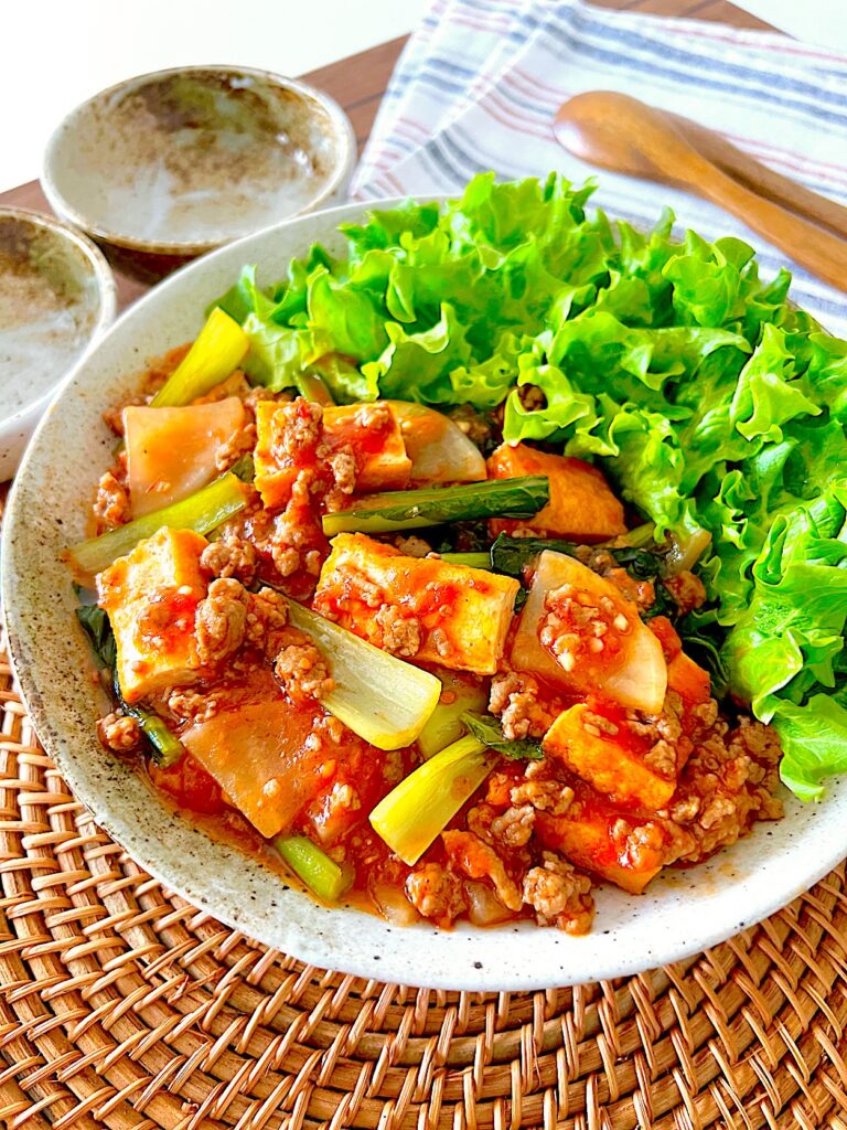 厚揚げ　大根　小松菜　トマト煮